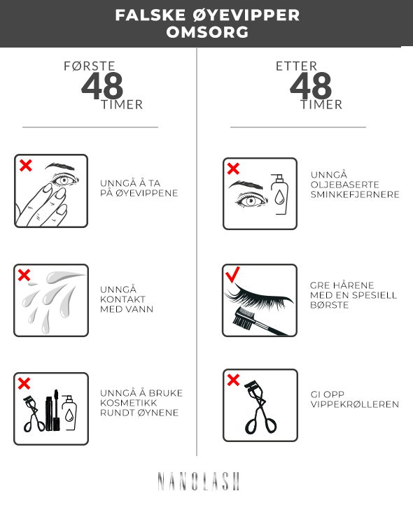 øyevippepleie etter vippeextensions, sminkefjerning